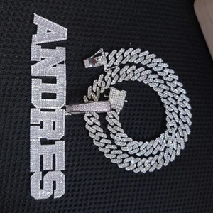 Hip Hop Name Pendant D Color VVS Moissanite diamond 925 Silver Pendant Pendants Pass Diamond <b>tester</b> Luxury fine Jewelry - Product Image 5