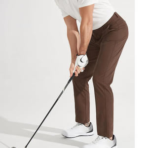 Pantalon de golf pour hommes en matériau extensible personnalisable OEM Vêtements de sport respirants et élégants pour les événements de marque - Product Image 3