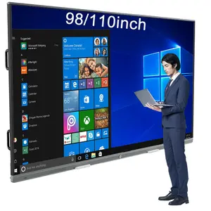 hot-selling office classroom infrared touch screen 55-86 inch interactive Wall Mounted Advertising Display for education display