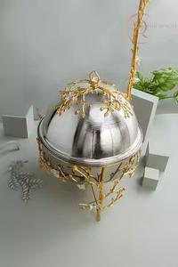 Plat à réchaud classique en acier inoxydable de qualité supérieure pour service de buffet |   Écologique et durable pour les hôtels, la restauration, les banquets et les restaurants - Product Image 4