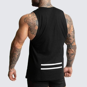Débardeur de sport pour homme 100% coton tricoté respirant séchage rapide uni Fabrication directe usine - Product Image 5