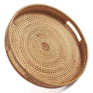 High Standard Hand Woven Rattan <b>Tray</b> for <b>Large</b> Quantities Export - Product Image 1