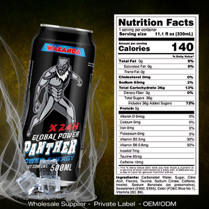 Proveedor mayorista Black Panther 250ml Bebida energética OEM/ODM Muestra gratis Black Panther-Botella de puré esencial sin azúcar - Product Image 2