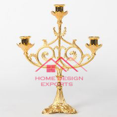 Centres de table de fête pour mariages Stand Home Hotel Décoration 5 bras Candélabres en verre doré Chandeliers en métal Bougeoirs - Product Image 4