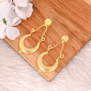 Unique Design Drop Studs Earrings Handmade Designer Earring Gold Plated Brass Earring Statement Jewelry for Women Anniversary - Product Image 3
