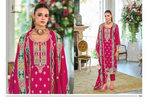 Vente à l'échelle mondiale d'exportateur Tenue de créateur en soie de qualité supérieure Travail de broderie Haute demande Haute soie Salwar Kameez Dupatta Inclus - Product Image 2