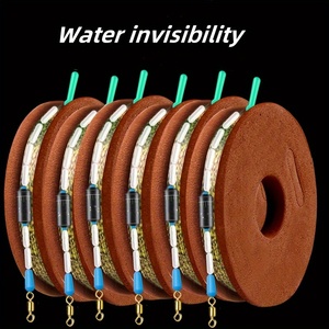 Spotted Main NylonInvisible Water Line Fishing Leader Rigs Set avec émerillons et perles Boucle <span class=keywords><strong>pré</strong></span> attachée Chasse en eau douce salée - Product Image 4
