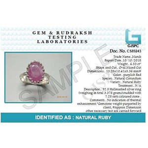 NOVAMART Fine Certified 3.25-12.25 Ratti Ruby (Manik) Astrological Gemstone <b>Ring</b> Natural 925 Silver <b>Crown</b> Setting Fine Jewelry W - Product Image 5