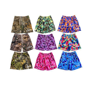 กางเกงขาสั้นระบายอากาศของผู้ชายแฟชั่นฤดูร้อนมีกระเป๋าพิมพ์ซับลิเมชันตามสั่ง - Product Image 5