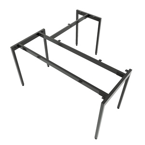 Minimilist Heavy Duty Steel Frame L-<b>Shaped</b> Desk 140x140cm Slean HCSL017 System - Product Image 2