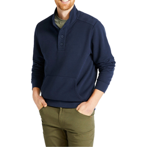 Fabricant de vêtements pour hommes, sweat-shirt avec logo personnalisé, pull en tricot à col rond, vente en gros de maillots à manches longues et à épaules tombantes, OEM - Product Image 5