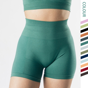 Short de sport taille haute pour femme séchage rapide et respirant en polaire spandex polyester durable pour le yoga d'été - Product Image 1