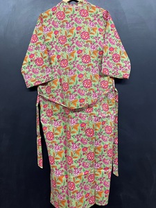 Nhật Bản Phong Cách Rộng Tay Áo Kimono Phụ Nữ Ấn Độ Handmade Tinh Khiết Bông Kimono Áo Choàng Với Vành Đai - Product Image 6