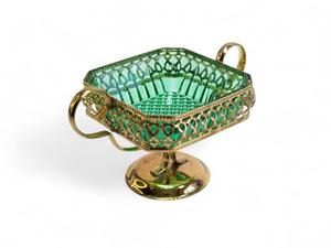 Stand de service de chocolat de vente chaude avec support de chocolat poli d'or pour le service de chocolat et le dessert servant des articles de table - Product Image 5