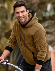 Sweat à capuche coloré pour hommes 100% coton 320 GSM teint réactif tissu éponge français pull personnalisé décontracté quotidien Streetwear Collection - Product Image 6
