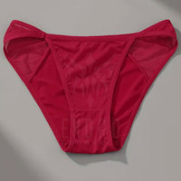 Braguitas de Bikini de Cintura Alta para Mujer, Tejido Sólido de Spandex/Nylon, Transpirable, de Secado Rápido, Ligero, Sin Costuras, Personalizable, Casual