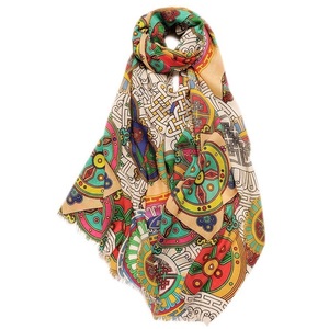Bufanda de Cachemira Estampada y Teñida de Alta Calidad Personalizable para Mujer, Accesorios de Pashmina, Bufandas y Chales - Product Image 2