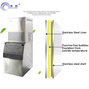 BOLANG 304 Water Snowflake Particle snow 1t 2t 5t Ice Machine For SalenAutomatic Shaved Ice Snow-flake Ice Machine