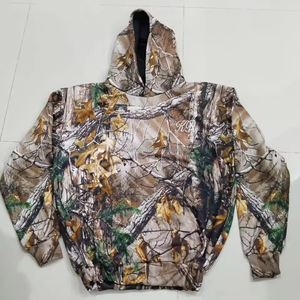 Vente en gros : Sweat à capuche uni en polaire, imprimé numériquement et brodé, coupe-vent doublée, idéal pour la chasse hivernale - Product Image 1