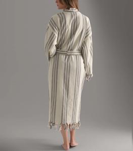 Kimono de rayas de algodón de primera calidad, albornoz Peshtemal, textil para el hogar de Turkiye - Product Image 2