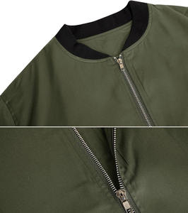 Veste universitaire à glissière classique pour hommes avec poche boutonnée Blouson aviateur à la mode pour hommes - Product Image 3