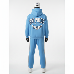 ชุดวอร์มมีฮู้ดผ้าฟลีซแบบสบาย พรีเมียม ใส่ได้ทั้งชายและหญิง สไตล์ลำลอง สีพื้น สามารถปรับแต่งได้ ระบายอากาศได้ดี ทรงปกติ ความยาวเต็มตัว ผ้าฝ้าย 100% - Product Image 5