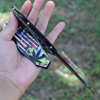 Couteau pliant de chasse Hongrui, nouveau design, impression 3D, manche en acier inoxydable, bonne qualité, couteau de survie, acier inoxydable 3cr13