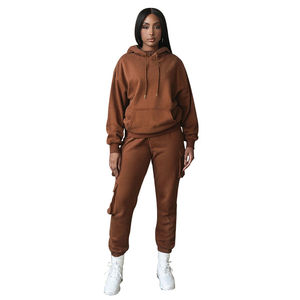 Conjuntos de Sudadera con Capucha y Pantalones Deportivos de Algodón Terry para Mujer, de Secado Rápido, Transpirables, Ajuste Regular, Personalizados, Más Vendidos - Product Image 5