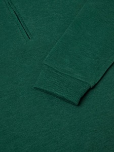 Sudadera informal atlética de manga larga con media cremallera de lana para hombre, Jersey cálido con logotipo personalizado de algodón 100%, ropa de calle transpirable de invierno - Product Image 4