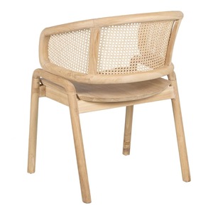 Silla de comedor de diseño moderno de lujo, madera de roble de teca de alta calidad, ratán, oficina en casa, Bar, parque, almacén - Product Image 4