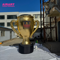 Modèle de trophées gonflables dorés de 3 m, ballon gonflable de récompense pour activité de compétition pour l'affichage