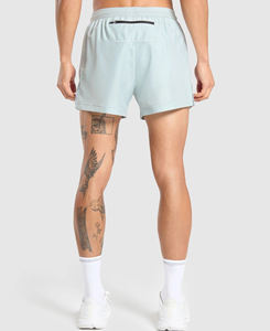 กางเกงขาสั้นผู้ชายเอวกลางระบายอากาศน้ำหนักเบามีกระเป๋าด้านหลังสไตล์ลำลองแนวสตรีทสูงผ้าโพลีเอสเตอร์/ ผ้าฝ้าย - Product Image 2