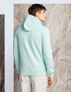 Wholesale Customisable <b>Light</b> Ferozi Men's Soft Cotton Hoodies 3D Embroidered Logo Zipper Winter Clothing with Unique Pattern - Product Image 4