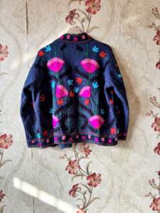 Chaqueta corta de invierno de estilo bohemio de otoño para mujer, Algodón hecho a mano, bordado Suzani, acolchado, tejido procesado de alta calidad - Product Image 6