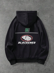 Sweat à capuche d'hiver lourd personnalisé de haute qualité pour hommes 100% coton polaire écologique fermeture éclair mode impression numérique hommes - Product Image 2