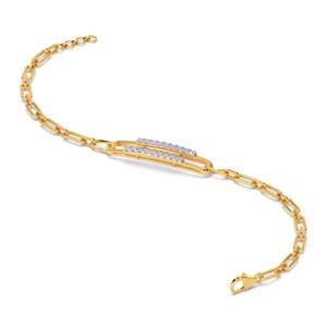 14K <b>Gold</b> Bracelet with Lab Grown Diamonds Genuine Grown Diamond Bracelet Women Gift Diamond Bracelet - Product Image 2