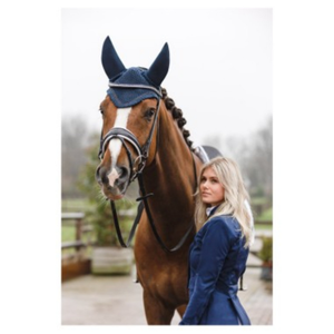 Bonnet d'oreille pour cheval d'équitation, fabriqué au Pakistan, voile anti-mouches au crochet, élégant, léger, lavable et respirant - Product Image 3