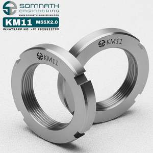 Tuercas de bloqueo KM11 de alta calidad M55X2 Tuerca de bloqueo de eje de cojinete métrico de precisión para montaje seguro de acero inoxidable - Product Image 6