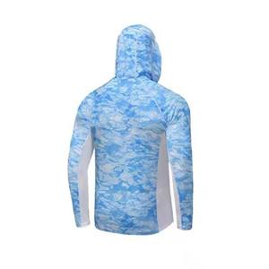 Personalizado bajo MOQ sublimación Impresión de secado rápido poliéster rendimiento pesca Sudadera con capucha UPF 50 camisa de pesca con capucha - Product Image 4
