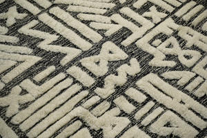 Durable Modern Boho Wool Runner Alfombra Tejida a mano con tonos terrosos Felpa Pila Altura Patrón geométrico Lavable Pisos para el hogar - Product Image 5