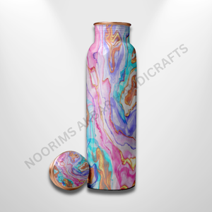 Sustainable 750ml Copper Metal <b>Water</b> <b>Bottle</b> with Lid <b>BPA</b>-<b>Free</b> Handmade Leakproof Eco-Friendly Trendy Gift Wholesale - Product Image 1