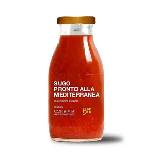 Made In Italy Organic Cherry Tomato Sauce Mediterranea 250g Gluten Free Vegan No Preservatives No Added Sugar Pasta Condiment