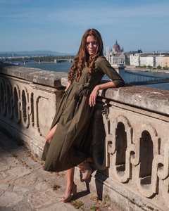 Vestido de Algodón Puro con Botones Sofia, Estilo Bohemio, Informal, para Ocasiones Especiales, Ropa de Verano - Product Image 4