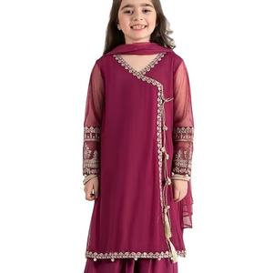 Lujo hecho a mano niños Shalwar Kameez tradicional elegante cómodo desgaste del partido traje de uso diario - Product Image 1