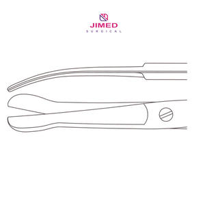 กรรไกร Solz ขนาด 20 ซม. ปลายสีทอง โค้งเล็กน้อย ด้ามเฉียง ผลิตจากสแตนเลส เหมาะสำหรับการผ่าตัดทั่วไป ได้รับการรับรองมาตรฐาน CE ระดับ I คุณภาพสูง - Product Image 2