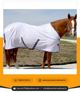 Meilleurs draps anti-mouches pour chevaux Standard Neck Fly Sheet Tissu respirant Shell Doublure en nylon Polaire Coton Remplissage Prix de gros - Product Image 5