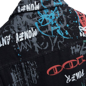 Vestes en toile et denim pour hommes, nouvelle mode 2026, haute qualité, col montant et motif lettres, fabrication sur mesure, prix de gros - Product Image 4