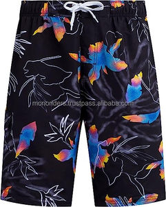 Shorts de bain polyvalents pour hommes, respirants, extensibles, performants, pour l'été, personnalisables, élégants, en toile, écologiques - Product Image 1