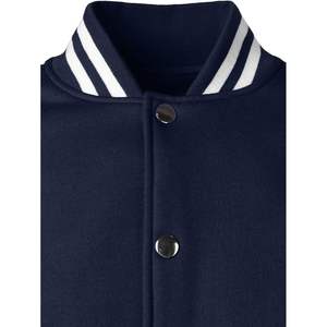 Vente chaude College Letterman Plain Blank Varsity Jacket Bleu Couleur Boutons Vers Le Bas Respirant Laine Tricoté Logo Personnalisé Vestes - Product Image 6
