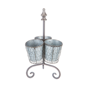 Cutlery <b>Holder</b> Round Shaped Copper Bend Cleaning Decorative <b>Utensils</b> <b>Holder</b> Metal Galvanized Cutlery <b>Holder</b> - Product Image 4